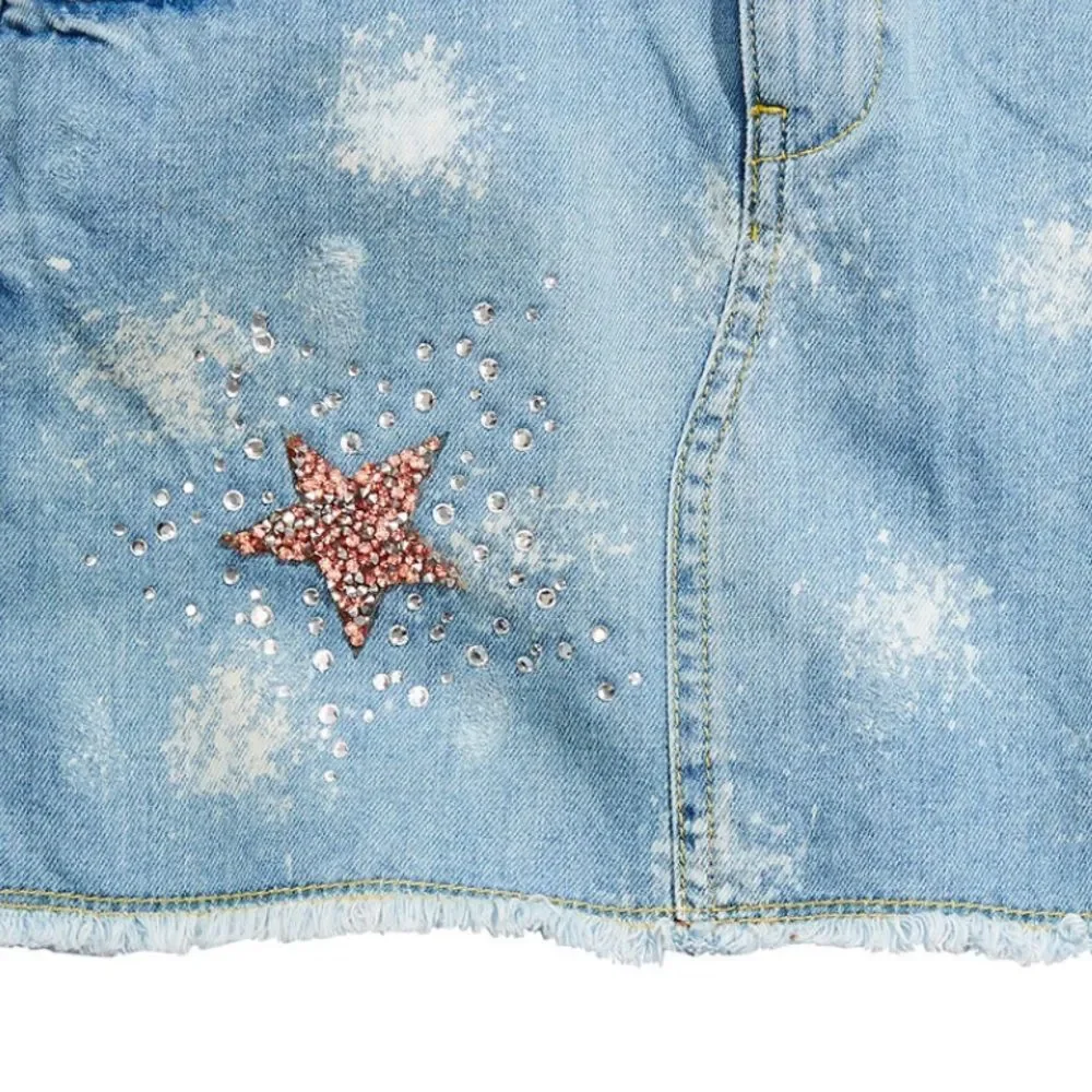 Guess sparkle denim skirt